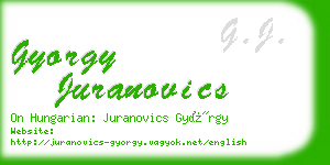 gyorgy juranovics business card